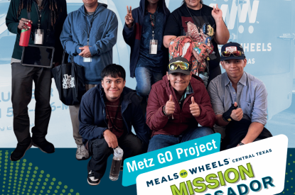 a grounp of student volunteers