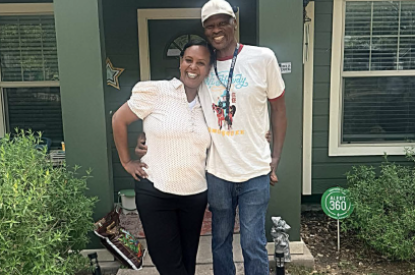 Our neighbor, Henry Gilder, and partner Merih